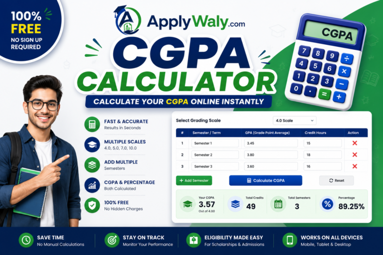 Free CGPA Calculator 2026 – Calculate Your CGPA Online Instantly