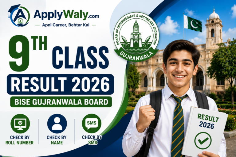 BISE Gujranwala Board 9th Class Result 2026 – Check by Roll Number, Name & SMS