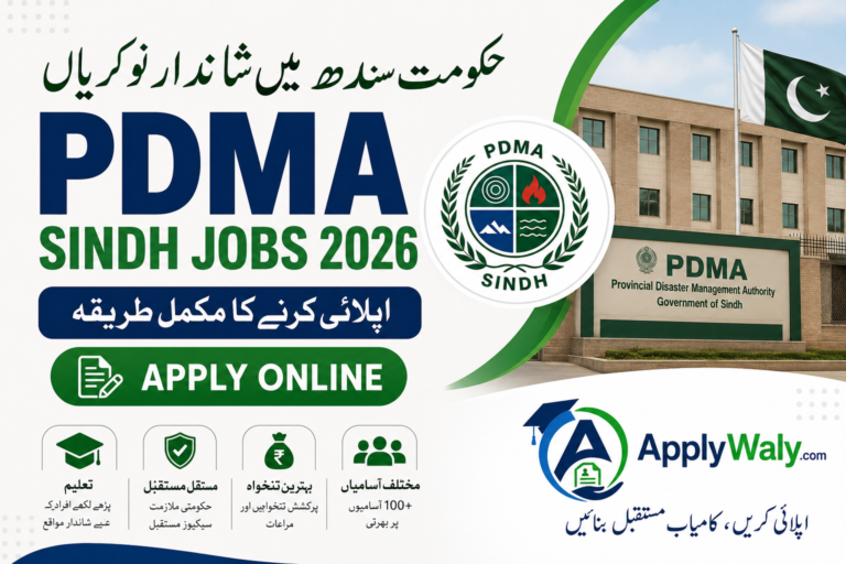 PDMA Sindh Jobs 2026 Apply Online