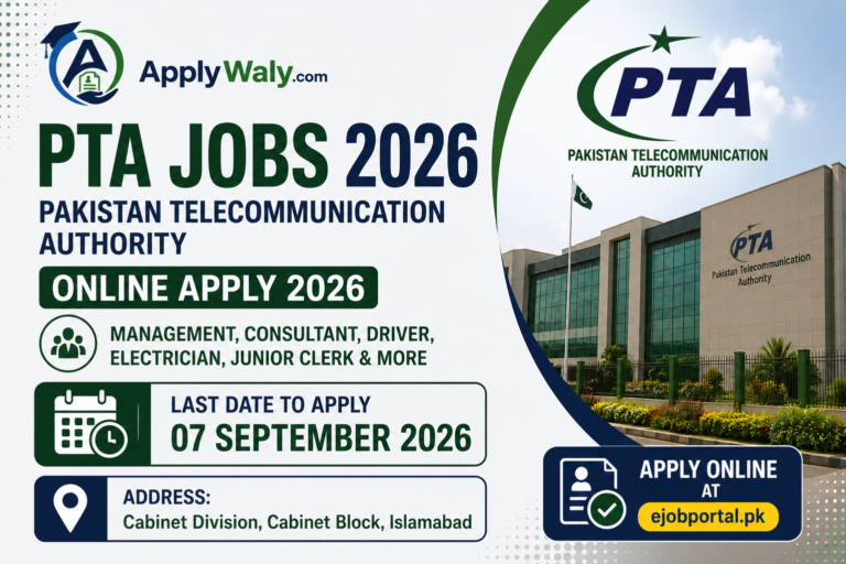 Apply PTA Jobs 2026 Online at pta.gov.pk