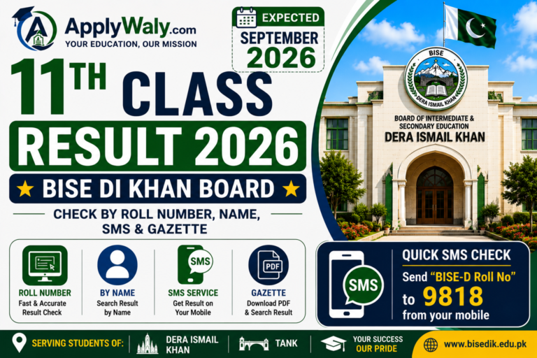 BISE Dera Ismail Khan 11th Class Result 2026 | Check by Roll Number, Name, SMS & Gazette