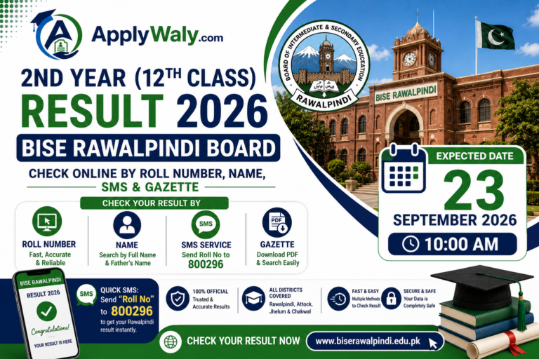 BISE Rawalpindi 12th Class Result 2026 | Check by Roll Number, Name, SMS & Gazette