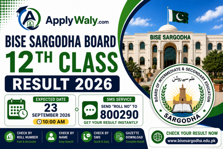 BISE Sargodha Board 12th Class Result 2026 – Check by Roll Number, Name, SMS & Gazette