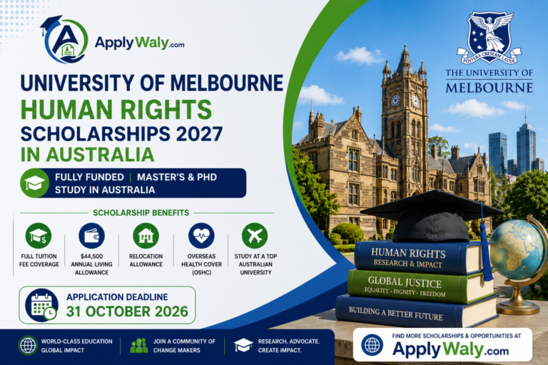 University of Melbourne Human Rights Scholarships 2027 in Australia