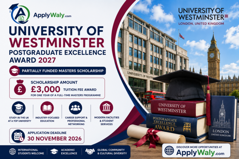 University of Westminster Postgraduate Excellence Award 2027 | Funded Master’s Scholarship in the UK